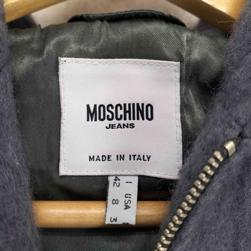 モスキーノジーンズ MOSCHINO JEANS ウールモッサ ジップアップフーディジャケット レディース EUR:42