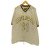 TECHNO カレッジプリント リブ切替 ナイロン Vネック S/S プルオーバー メンズ import:XXL