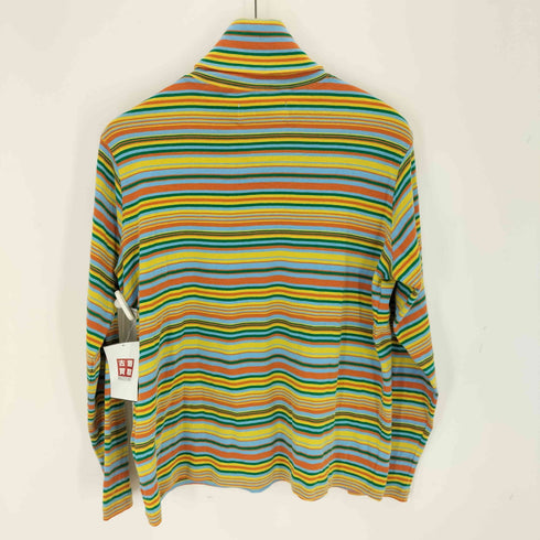 ビームスボーイ BEAMS BOY マルチ ボーダー リブ タートルネック カットソー レディース