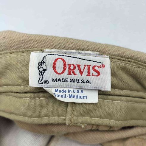 オービス ORVIS 80SUSA製 つばレザー ロングビル フィッシング キャップ メンズ Small/Medium