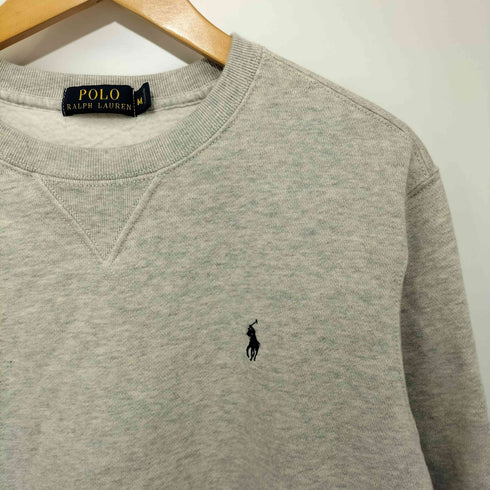 ポロラルフローレン POLO RALPH LAUREN ポニー刺繍 Vガゼット 裏起毛クルーネックスウェット メンズ M