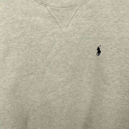 ポロラルフローレン POLO RALPH LAUREN ポニー刺繍 Vガゼット 裏起毛クルーネックスウェット メンズ M
