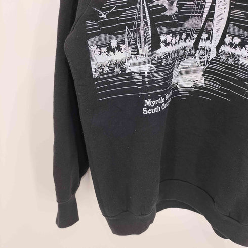 フルーツオブザルーム FRUIT OF THE LOOM 80-90s USA製 フロントプリントクルーネックスウェット メンズ L