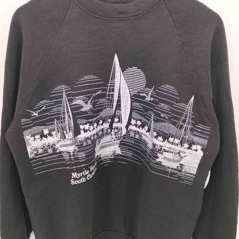 フルーツオブザルーム FRUIT OF THE LOOM 80-90s USA製 フロントプリントクルーネックスウェット メンズ L