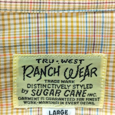 シュガーケーン SUGAR CANE RANCH WEAR ウェスタンシャツ メンズ JPN:L