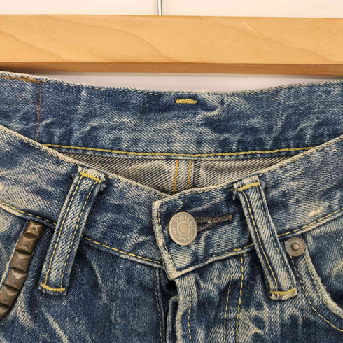 ヒステリックグラマー HYSTERIC GLAMOUR Y2K CPR加工 スタッズ スキニーボタンフライ デニムパンツ メンズ 28