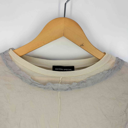 メゾンスペシャル MAISON SPECIAL Washer Layered Tops ワッシャーレイヤードトップ レディース FREE