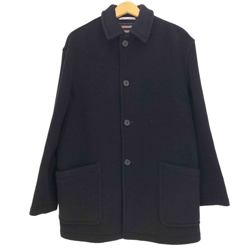 モンゴメリー Montgomery by Tibbett 英国製 裏地チェック ウールステンカラーハーフコート メンズ UK:38