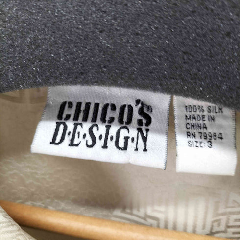 チコズデザイン CHICOS DESIGN シルク100% S/Sシャツ 和柄 浮世絵 紋柄 シェルボタン メンズ JPN:3