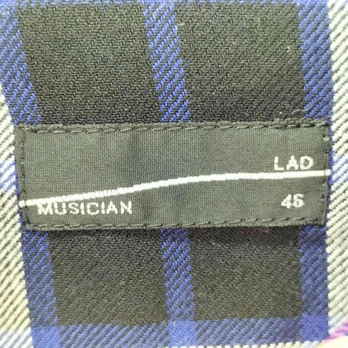 ラッドミュージシャン LAD MUSICIAN MODAL BIG CHECK メンズ 46