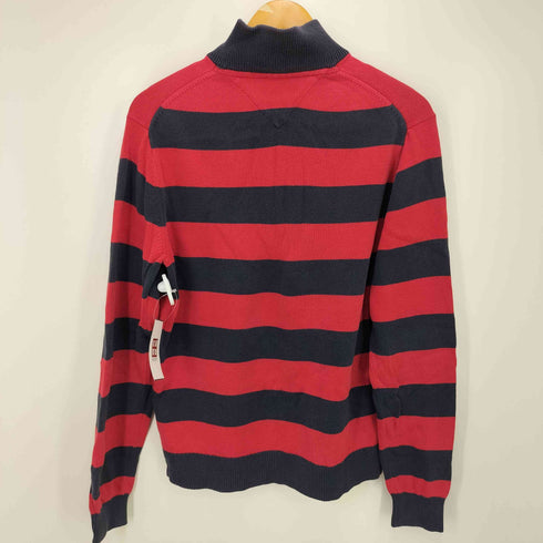 トミーヒルフィガー TOMMY HILFIGER ハーフジップボーダーニット レディース XL