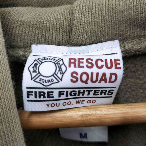 RESCUE SQUAD キャラクタープリントジップアップパーカー メンズ M