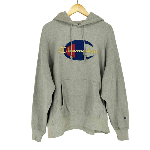 チャンピオン Champion 00S 青タグ 復刻 REVERSE WEAVE リバースウィーブ フロント スクリプトロゴ 刺繍 プルオーバー パーカー メンズ JPN:XL
