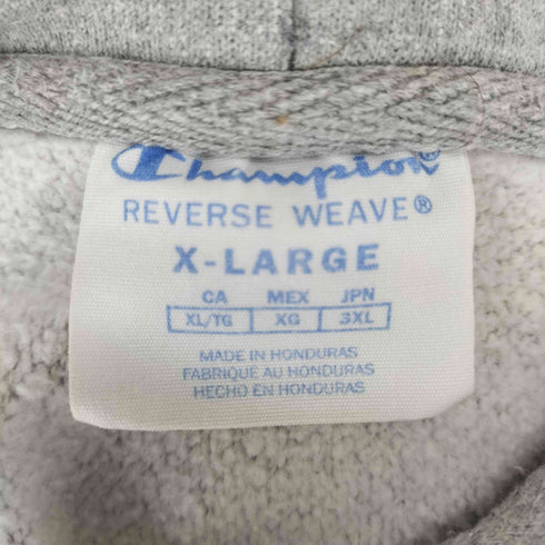 チャンピオン Champion 00S 青タグ 復刻 REVERSE WEAVE リバースウィーブ フロント スクリプトロゴ 刺繍 プルオーバー パーカー メンズ JPN:XL