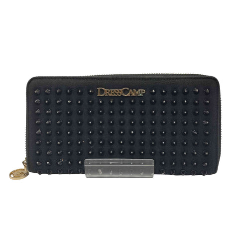ドレスキャンプ DRESSCAMP ロゴプレート スタッズ ラウンドジップ ロングウォレット メンズ