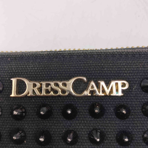 ドレスキャンプ DRESSCAMP ロゴプレート スタッズ ラウンドジップ ロングウォレット メンズ