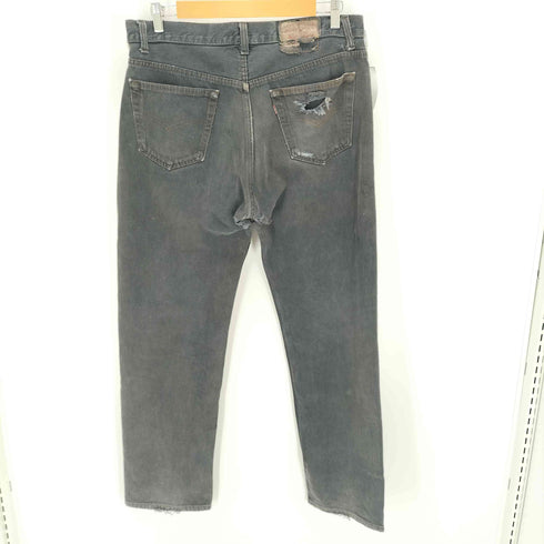 リーバイス Levis USA製 ボタン裏524刻印 501ボタンフライ ブラックデニムパンツ 後染め メンズ w36