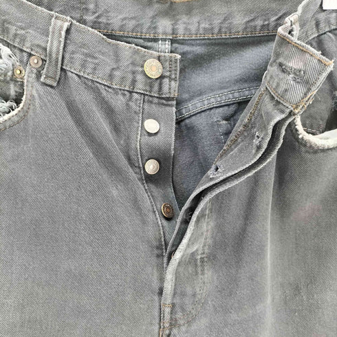 リーバイス Levis USA製 ボタン裏524刻印 501ボタンフライ ブラックデニムパンツ 後染め メンズ w36