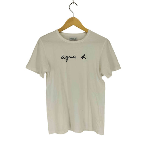 アニエスベー agnes b. PARIS フロントロゴプリントクルーネックTシャツ レディース JPN:1