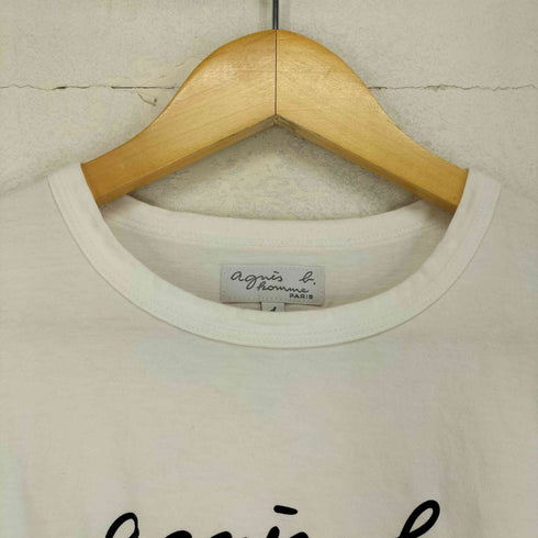 アニエスベー agnes b. PARIS フロントロゴプリントクルーネックTシャツ レディース JPN:1