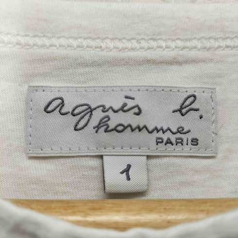 アニエスベー agnes b. PARIS フロントロゴプリントクルーネックTシャツ レディース JPN:1
