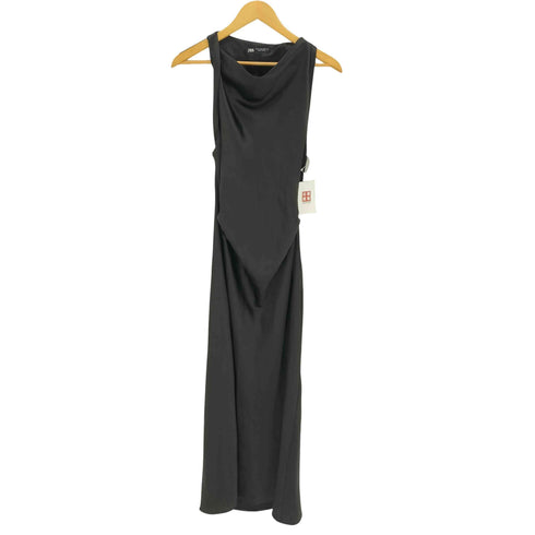 ザラ ZARA サテンミディアムワンピース レディース import:XS
