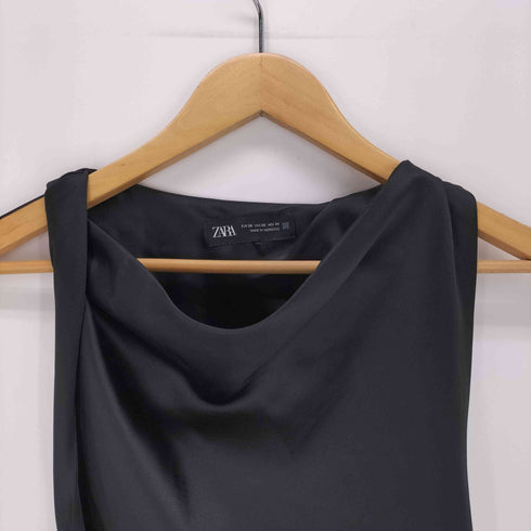 ザラ ZARA サテンミディアムワンピース レディース import:XS