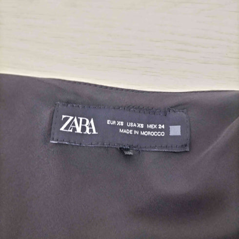 ザラ ZARA サテンミディアムワンピース レディース import:XS