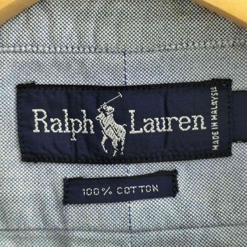 ラルフローレン RALPH LAUREN ポニー刺繍 ボタンダウン コットンシャツ メンズ import:L