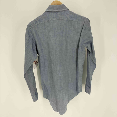 chamois デカ襟 ラウンドカット シャンブレーシャツ タンガリーシャツ メンズ import:M