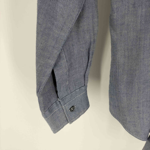chamois デカ襟 ラウンドカット シャンブレーシャツ タンガリーシャツ メンズ import:M