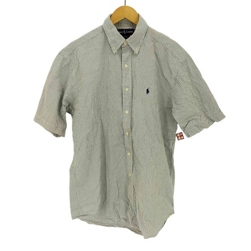 ラルフローレン RALPH LAUREN BLAKE シアサッカーストライプシャツ メンズ import:M