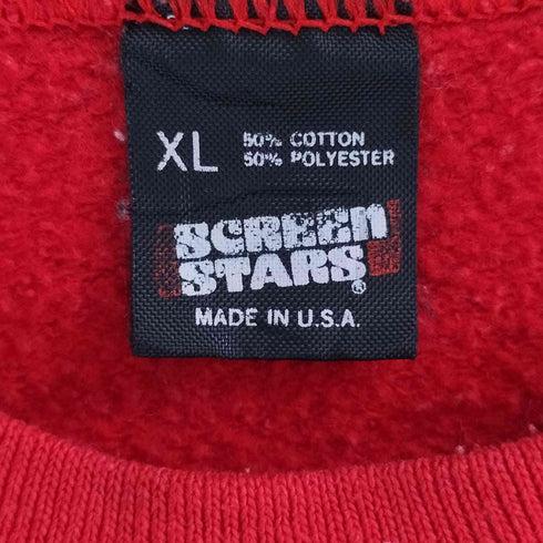スクリーンスターズ SCREEN STARS 80-90s USA製 キャラクタープリント ラグラン クルーネックスウェット メンズ import:XL