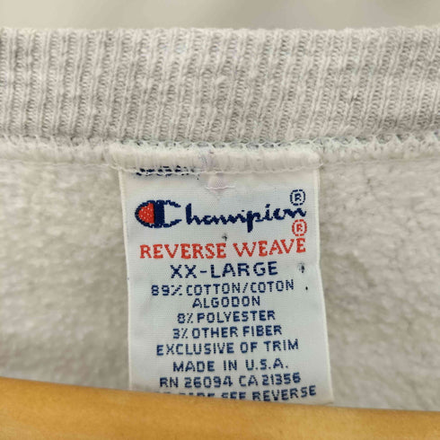 チャンピオン Champion 90S MADE IN USA MICHIGAN 両面ラバープリント REVERSEWEAVE クルーネックスウェット メンズ import:XXL