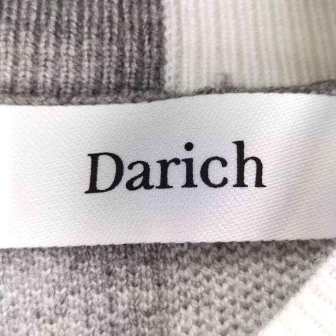 ダーリッチ Darich バイカラーカメリアモチーフニットミニワンピース レディース FREE