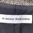 ヒロココシノ HIROKO KOSHINO ラウンドカラー ベロアパイピング ツイードジャケット スカートセットアップ レディース 38