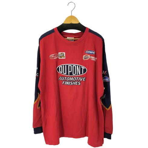 チェイスオーセンティクス Chase Authentics 90s 2XL ワッペン レーシングL/S TEE バイカラー フレイム メンズ 2XL