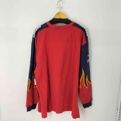 チェイスオーセンティクス Chase Authentics 90s 2XL ワッペン レーシングL/S TEE バイカラー フレイム メンズ 2XL