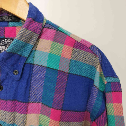 ドッカーズ DOCKERS 90-2000S ロゴ刺繍 コットンチェックシャツ メンズ