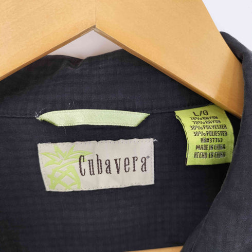 キューバベラ CUBAVERA 90s レーヨン 企業刺繍 オープンカラーシャツ メンズ JPN:L