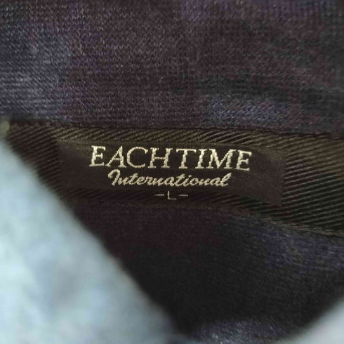 EACHTIME ベロア調 グラデーション総柄L/Sシャツ メンズ JPN:L