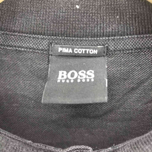 ヒューゴボス HUGO BOSS ロゴ 刺繍 鹿の子 ポロシャツ メンズ import:S