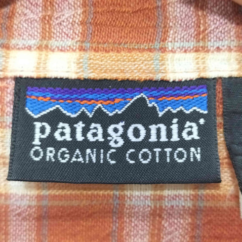 パタゴニア patagonia チェック オーガニックコットン シアサッカー 半袖シャツ メンズ S
