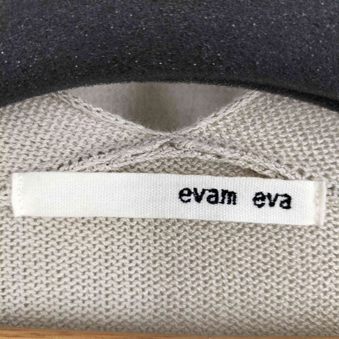 エヴァムエヴァ evam eva シルク コットン ボタンレス カーディガン 羽織 レディース