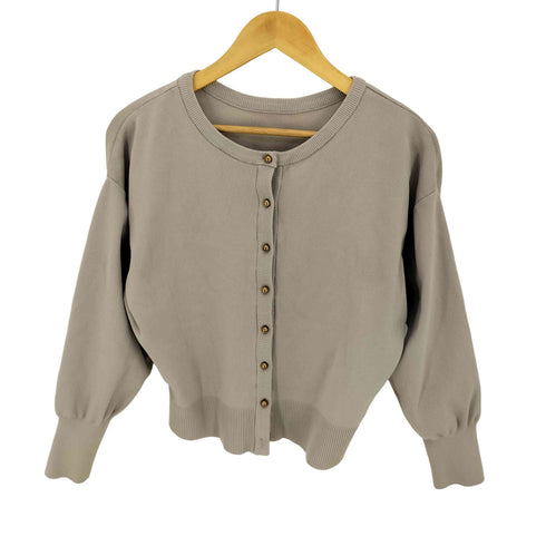 ナチュラルクチュール natural couture 23AW お家で洗える薄金ころん釦カーディガン レディース FREE