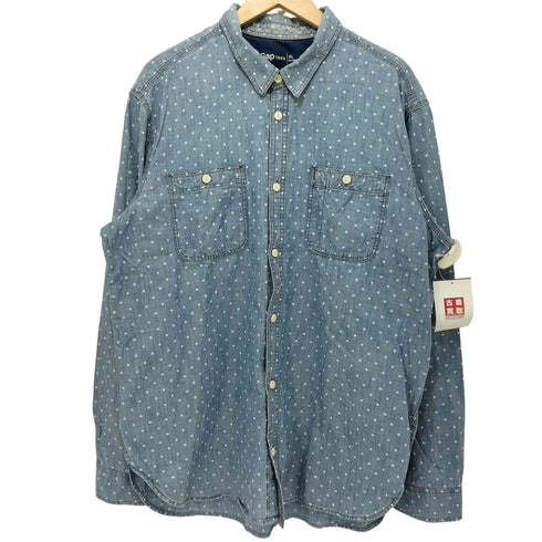 ギャップ Gap 2015 ドット柄 シャンブレー ワークシャツ メンズ import:XL