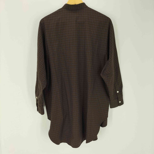 トラディショナルウェザーウェア Traditional Weatherwear L/S バンドカラーチェック柄ロングシャツ レディース JPN:S