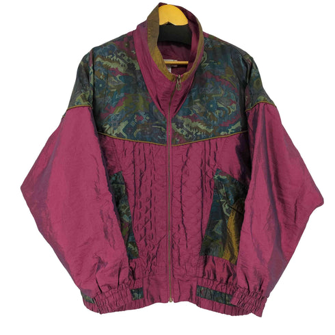 LAVON 90S ナイロン総柄キルティングジャケット メンズ import:L