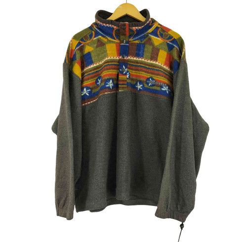 MARWIN SPORTS 総柄デザインハーフボタンフリースジャケット メンズ import:XL