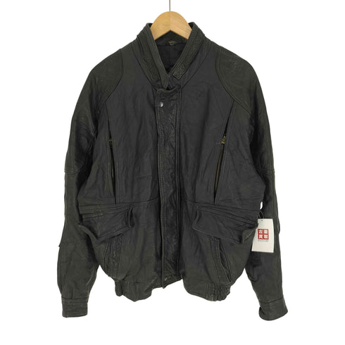 CUIR VERITABLE NAPPA ナッパレザー ジップデザイン レザーフライトジャケット メンズ 52